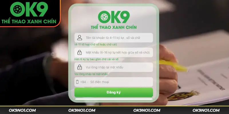 Cách đăng nhập OK9 trên app