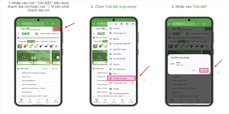 Hướng dẫn tải app Ok9 cho điện thoại Android